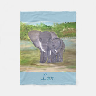 Couverture Polaire Éléphants affectueux
