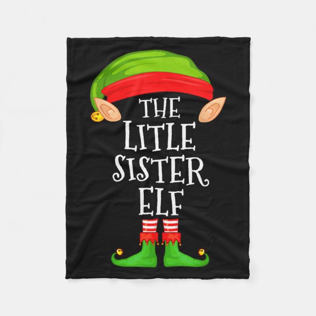 Couverture Polaire Elf Family Christmas Little Sister Elf Sweater Mat (Devant)