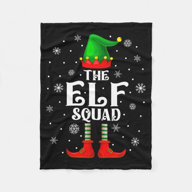 Couverture Polaire Elf Squad Family Matching Xmas Funny Christmas Vib (Devant)