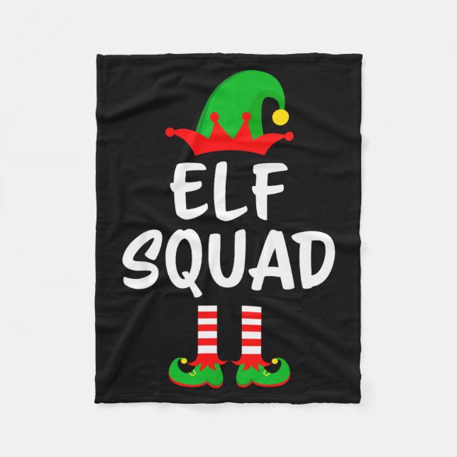 Couverture Polaire Elf Squad Matching Family Christmas  (Devant)