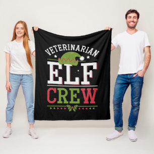 Couverture Polaire Elfe de Noël vétérinaire technicien vétérinaire