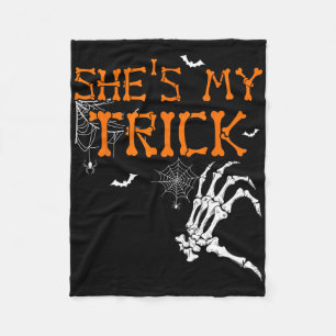 Couverture Polaire Elle est ma bite Il est ma menace Coupl Halloween