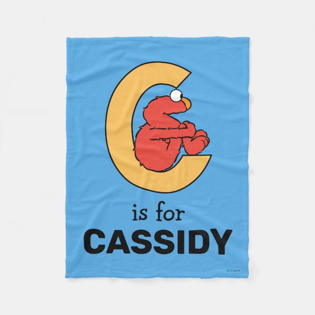 Couverture Polaire Elmo Alphabet | C Orange (Devant)