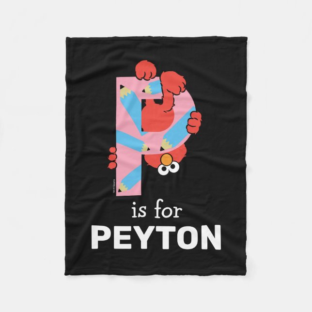 Couverture Polaire Elmo Alphabet | Crayon P (Devant)