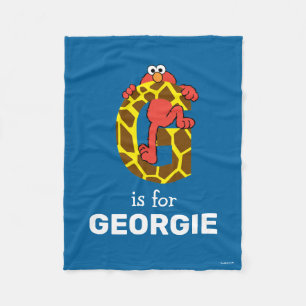 Couverture Polaire Elmo Alphabet   G Giraffe