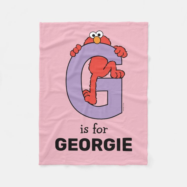 Couverture Polaire Elmo Alphabet | G Violet (Devant)