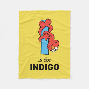 Couverture Polaire Elmo Alphabet   I Bleu