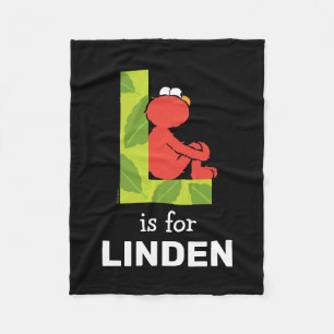 Couverture Polaire Elmo Alphabet L feuille