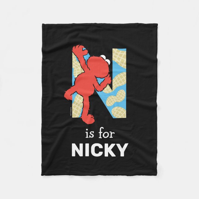 Couverture Polaire Elmo Alphabet | N Nuages (Devant)