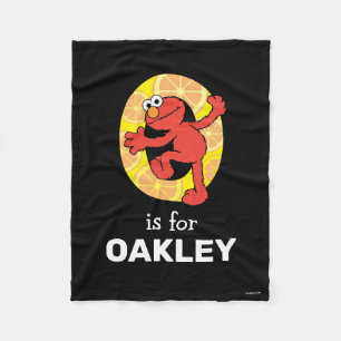 Couverture Polaire Elmo Alphabet   O orange