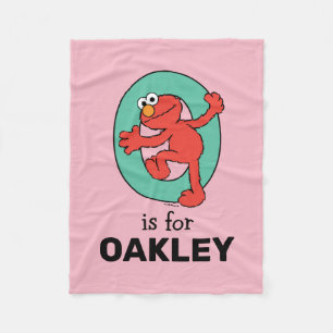Couverture Polaire Elmo Alphabet O Turquoise