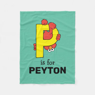 Couverture Polaire Elmo Alphabet P Jaune