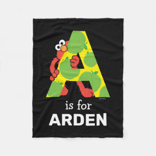 Couverture Polaire Elmo Alphabet Une pomme