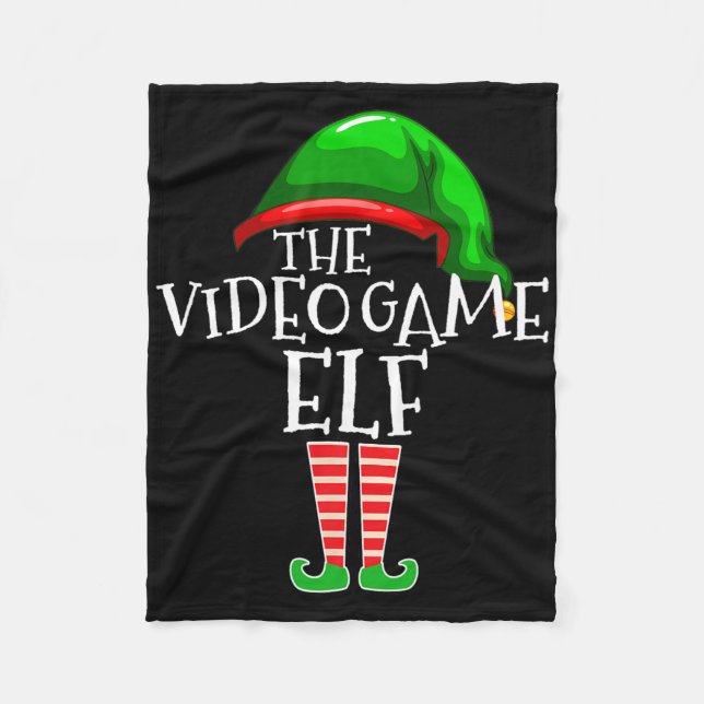 Couverture Polaire Élufe de groupe de jeu vidéo correspondant à Noël  (Devant)