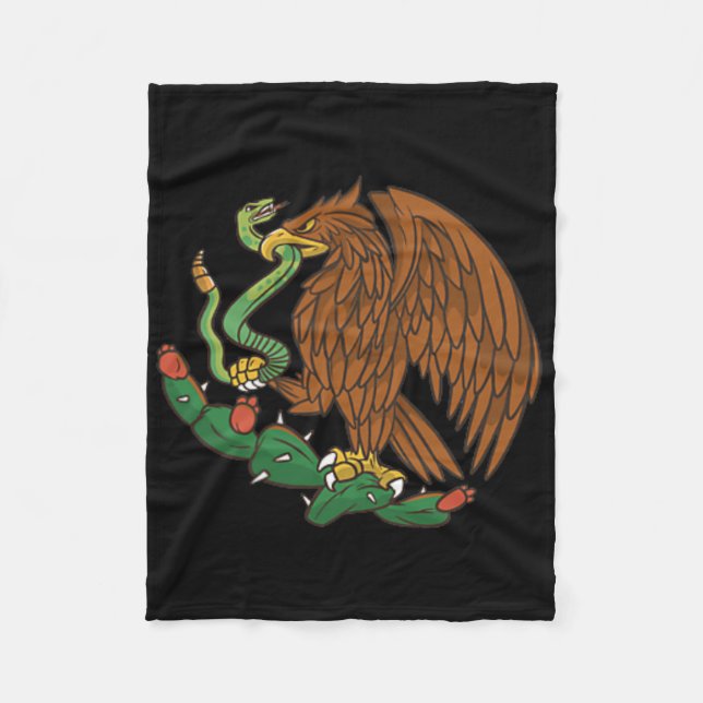 Couverture Polaire Emblème d'aigle Mexique Drapeau mexicain Cinco De  (Devant)