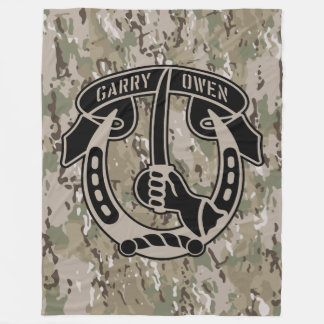 Couverture Polaire Emblème de la 7e cavalerie Garry Owen