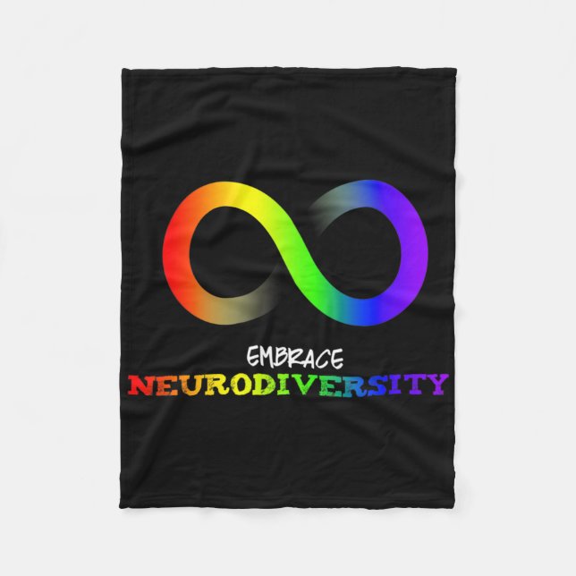 Couverture Polaire Embrassez La Neurodiversité Autisme Asd Adhd Rainb (Devant)