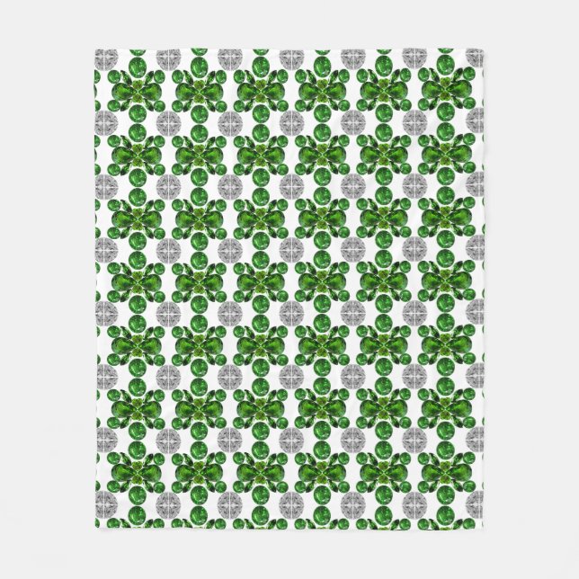 Couverture Polaire Emerald Diamond Gemstone Art Green (Devant)