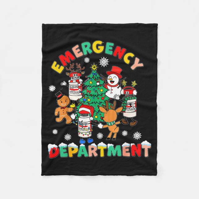 Couverture Polaire Emergency Department Christmas Santa Er Crew Nurse (Devant)