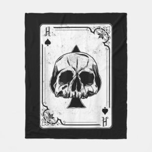 Couverture Polaire Emo Gothique Et Punk Ace de Spades Poker Jeu