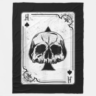 Couverture Polaire Emo Gothique Et Punk Ace de Spades Poker Jeu