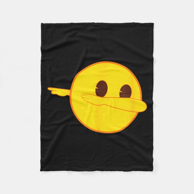 Couverture Polaire Emoji Dab Dabbing Yellow Smile Face  (Devant)