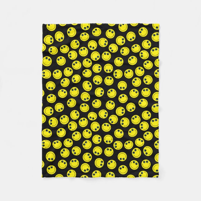 Couverture Polaire Emoji jaune fait face (Devant)