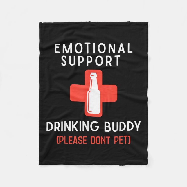 Couverture Polaire Emotional Drinking Buddy Please Don't Pet Drunk Dr (Devant)