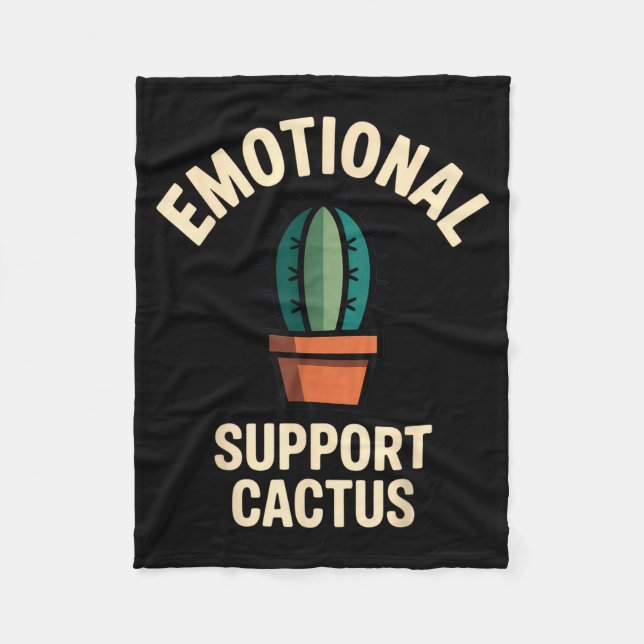 Couverture Polaire Emotional Suprt Cactus Funny Succulent Humor Outfi (Devant)