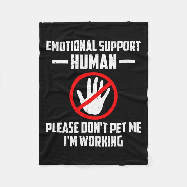 Couverture Polaire Emotional-suprt Human Halloween Costume Do Not Pet (Devant)