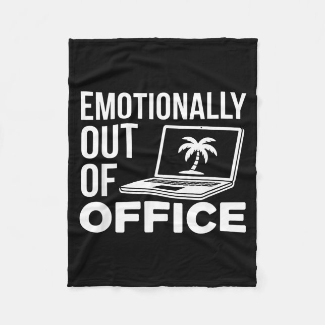 Couverture Polaire Emotionally Out Of Office Funny Work Humor For Cow (Devant)