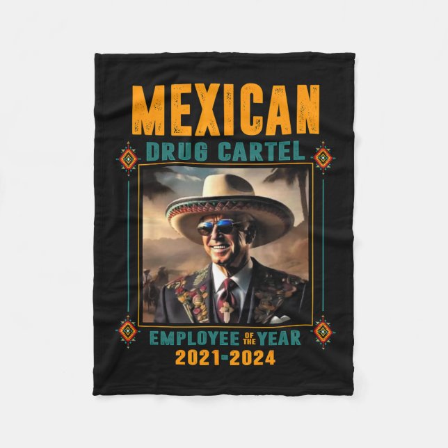 Couverture Polaire Employé De L'Année Du Cartel Mexicain - Biden (Devant)