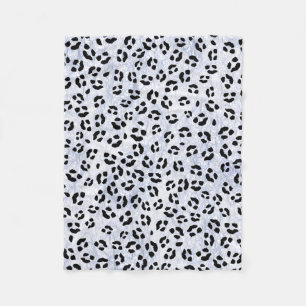 Couverture Polaire Empreinte de léopard blanc