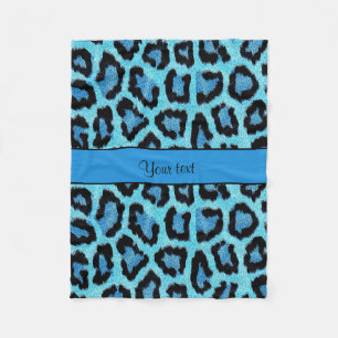 Couverture Polaire Empreinte de léopard bleu