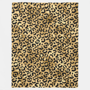 Couverture Polaire Empreinte de léopard de luxe-Cosy Glam Animal Moti