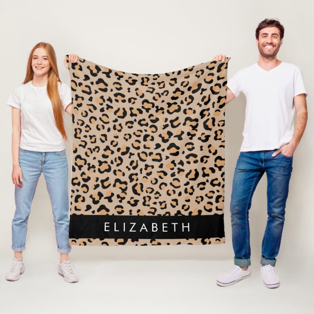 Couverture Polaire Empreinte de léopard, Spots, Leopard Brown, Votre  (En situation)