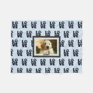 Couverture Polaire Empreinte de patte d'amour pour les chats de chien
