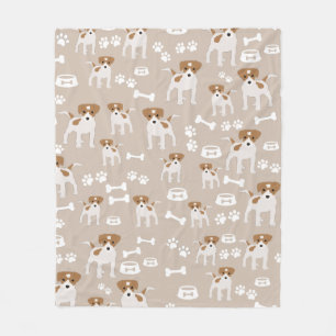 Couverture Polaire Empreinte de patte de chiot de chien mignon Motif