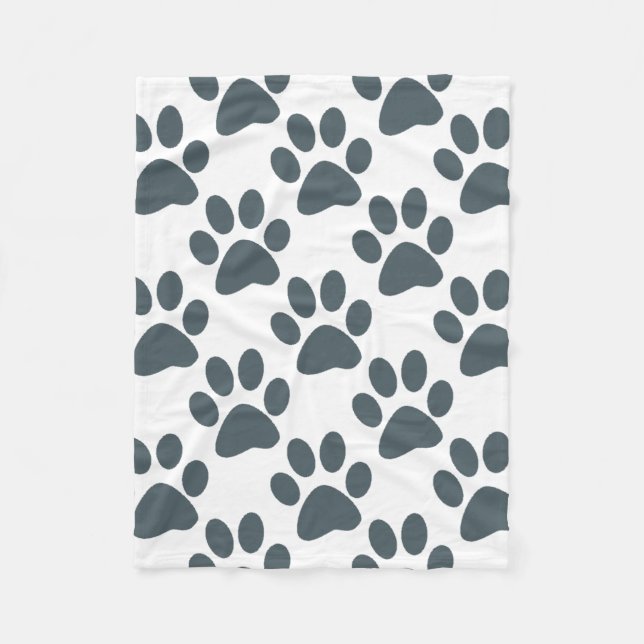 Couverture Polaire Empreinte de patte grise (Devant)