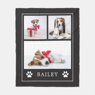 Couverture Polaire empreinte de patte Multi Photo Animal de compagn