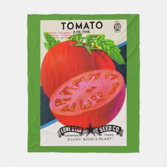 Couverture Polaire Empreinte de tomates dans les années 1950 (Devant)