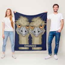 Emusing Funny Emu Pun Moyen bleu polaire Blanche