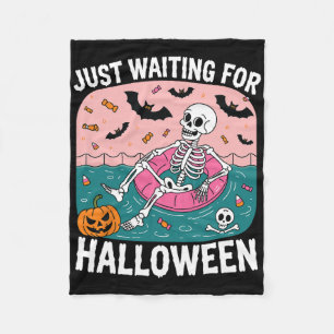 Couverture Polaire En Attente D'Halloween Funny Humour Sarcastique H