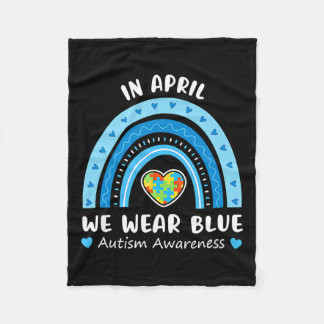 Couverture Polaire En Avril Nous Portons Blue Rainbow Sensibilisation