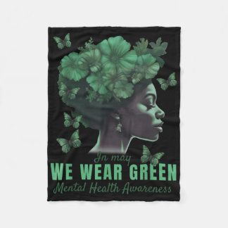 Couverture Polaire En Mai, Nous Portons Vert Sensibilisation À La San