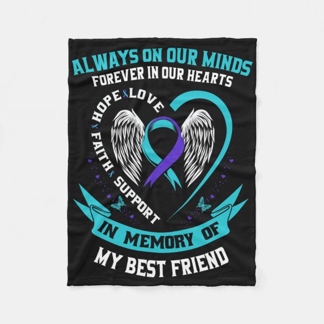 Couverture Polaire En Mémoire De Mon Meilleur Ami Sensibilisation Au  (Devant)