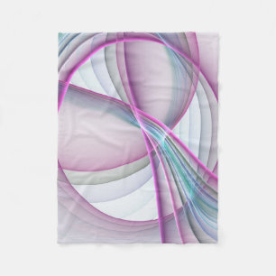 Couverture Polaire En mouvement, art fractal abstrait coloré moderne
