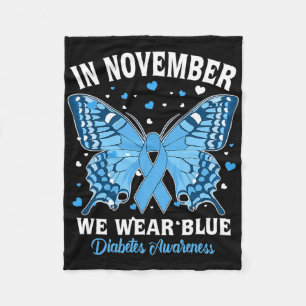Couverture Polaire En Novembre, Nous Portons Bleu Diabète Sensibilisa