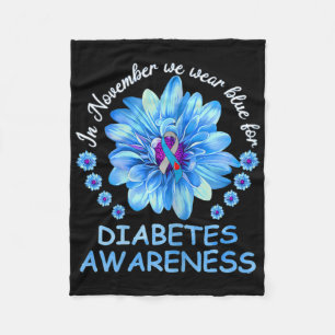 Couverture Polaire En Novembre Nous Portons Blue Sunflower Diabetes A