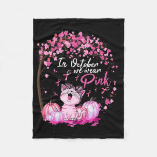 Couverture Polaire En Octobre Nous Portons Le Léopard Rose Cancer Du